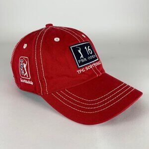 FBR Open TPC Scottsdale 16th Hole Red Ahead Relaxed Fit Adjustable Hat